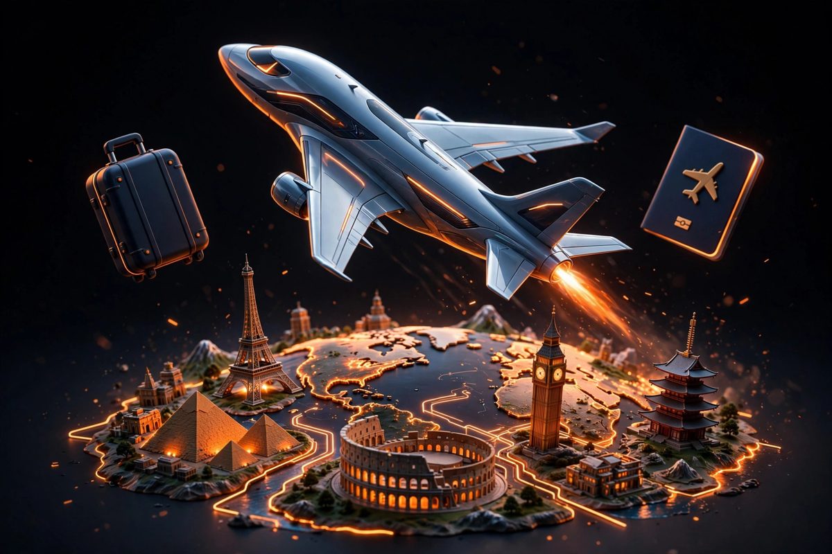 Travel & Tours — premium 3D